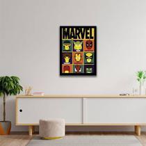 Quadro Decorativo Heróis Da Marvel 45X34Cm