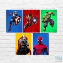 Quadro Decorativo Heróis Marvel Vingadores - Bs Quadros Decorativos