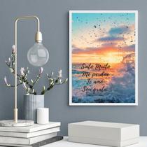Quadro Decorativo Ho' Oponopono Mágico- Mar 24x18cm - com vidro