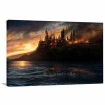 Quadro decorativo Hogwarts Harry Potter Tela em Tecido