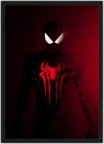 Quadro Decorativo Homem Aranha Heróis Geek Decorações Com Moldura G06