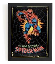 Quadro Decorativo Homem Aranha Vintage Retro Hq Arte