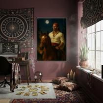 Quadro Decorativo Homem Cigano De Cavalo 70x50 Mold Branca Quadro Decorativo Homem Cigano De Cavalo 70x50 Mold Branca