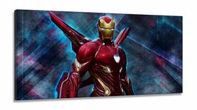 Quadro Decorativo Homem de ferro C em Tecido Canvas 130x60 Quadro Decorativo Homem de ferro C em Tecido Canvas 130x60