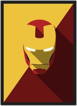 Quadro Decorativo Homem De Ferro Super Heróis Geek Decorações Com Moldura G03