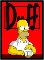 Quadro Decorativo Homer Simpsons Duff Cerveja Bar Moldura