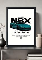Quadro decorativo Honda NSX Pininfarina -Com Vidro Tamanho:21cm x 30cm (A4)