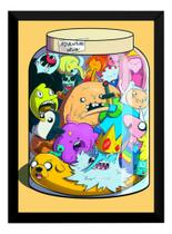 Quadro Decorativo Hora De Aventura Poster Arte Moldurada