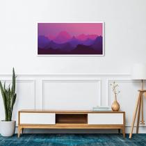 Quadro Decorativo Horizonte, Purple Mountain Moldura Caixa, Branca - Casa do Arquiteto