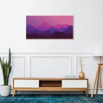 Quadro Decorativo Horizonte, Purple Mountain Moldura Filete, Marfim - Casa do Arquiteto