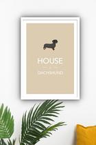 Quadro Decorativo House Of Dachshund - 70X50Cm Quadro Decorativo House Of Dachshund - 70X50Cm