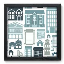 Quadro Decorativo - Houses - 33cm x 33cm - 012qdup