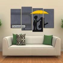 Quadro Decorativo How I Met Your Mother Em Tecido 4 Peças 1R