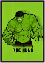 Quadro Decorativo Hulk Super Heróis Geek Séries Filmes Cinema Decorações Com Moldura - Vital Quadros