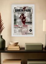 Quadro Decorativo Hybrid Theory Linkin Park Com Vidro Branca Tamanho:21cm x 30cm (A4) Quadro Decorativo Hybrid Theory Linkin Park Com Vidro Branca Tamanho:21cm x 30cm (A4)