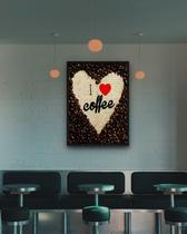 Quadro Decorativo I Love Coffee - 70x50cm Quadro Decorativo I Love Coffee - 70x50cm