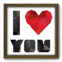Quadro Decorativo - I Love You - 33cm x 33cm - 031qdom