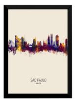 Quadro Decorativo Icones De São Paulo Cidade Da Garoa 42x29