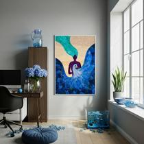 Quadro Decorativo Iemanjá - Orixá Rainha Do Mar - 70X50Cm