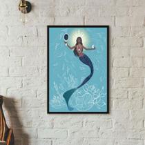 Quadro Decorativo Iemanjá Sereia 24X18Cm Quadro Decorativo Iemanjá Sereia 24X18Cm