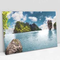 Quadro Decorativo Ilha em tela Canvas