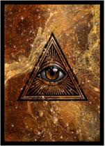 Quadro Decorativo Illuminati Olho Que Tudo Vê Pirâmide Maçonaria Com Moldura RC001 Quadro Decorativo Illuminati Olho Que Tudo Vê Pirâmide Maçonaria Com Moldura RC001