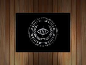 Quadro Decorativo Illuminati Olho Que Tudo Vê Pirâmide Maçonaria Com Moldura RC004