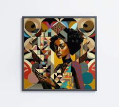 Quadro Decorativo Ilustração Afro Feminino