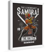 Quadro Decorativo Ilustração O Lendário Samurai