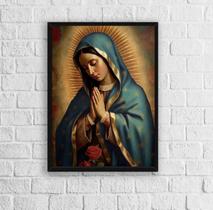 Quadro Decorativo Imaculado Coração De Maria 24X18Cm - Vidro