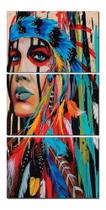 Quadro Decorativo India American 3 Peças