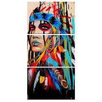 Quadro Decorativo Índia Americana para sala parede Quarto Quadro Decorativo Índia Americana para sala parede Quarto