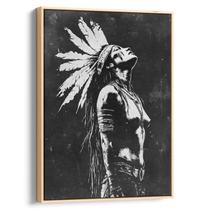 Quadro decorativo Índia Contemplando o Céu - Art Canvas