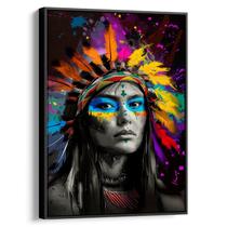 Quadro decorativo Índia de Beleza Colorida - Art Canvas