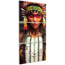 Quadro Decorativo Índia olhos azuis Parede Sala Quarto Quadro Decorativo Índia olhos azuis Parede Sala Quarto