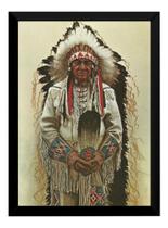 Quadro Decorativo Indio Americano Arte Realista James Bama