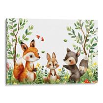 Quadro decorativo Infantil - Amigos Exploradores da Floresta Encantada - Art Canvas