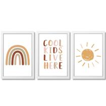 Quadro Decorativo Infantil Boho Sol Arco-íris Cool Kids Quadro Decorativo Infantil Boho Sol Arco-íris Cool Kids