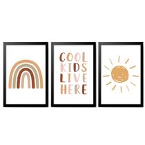Quadro Decorativo Infantil Boho Sol Arco-íris Cool Kids Quadro Decorativo Infantil Boho Sol Arco-íris Cool Kids