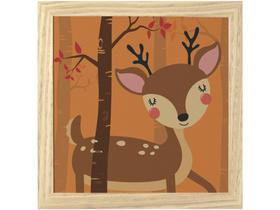 Quadro Decorativo Infantil Cervo 23,5x23,5cm - Design Up Living