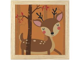 Quadro Decorativo Infantil Cervo 23,5x23,5cm