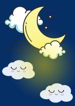 Quadro Decorativo Infantil em MDF - Lua Crescente