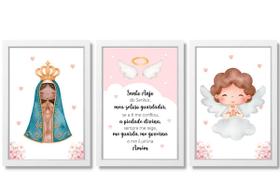 Quadro Decorativo Infantil Nossa Senhora Aparecida Anjo