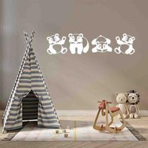 Quadro Decorativo Infantil Panda Vazado MDF 3mm