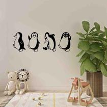 Quadro Decorativo Infantil Pinguins Vazado - Mdf 3Mm 001