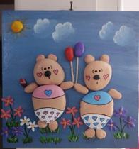 Quadro Decorativo infantil Quarto Bebê Menina/Menino, Quarto baby, ursinho girafa panda palhaço