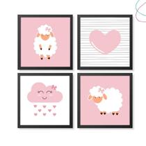 Quadro decorativo infantil quarto de menina ovelhinha Quadro decorativo infantil quarto de menina ovelhinha