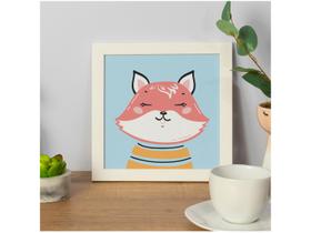 Quadro Decorativo Infantil Raposa 24x24cm