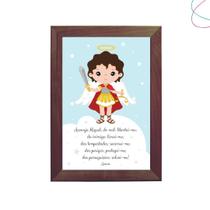 Quadro decorativo infantil religioso São Miguel Arcanjo