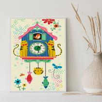 Quadro Decorativo Infantil RelógioCuco 33x24cm Quadro Decorativo Infantil RelógioCuco 33x24cm